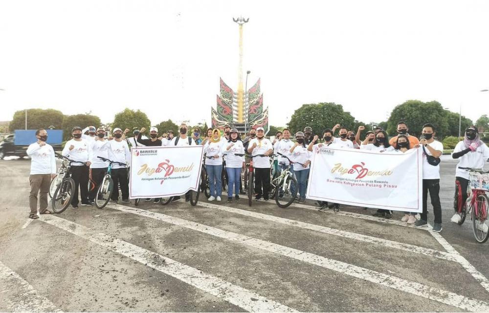 Peresmian Jaringan Keluarga Bersepeda Pemilu (Jaga Pemilu) untuk Pilkada tahun 2020