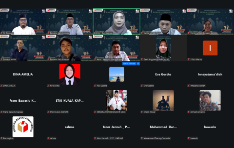 Foto bersama Ngabuburit Pengawasan via Zoom