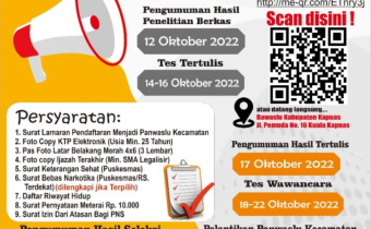 PENDAFTARAN PANITIA PENGAWAS PEMILU KECAMATAN TAHUN 2024