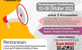  PERPANJANGAN PENDAFTARAN PANITIA PENGAWAS PEMILU KECAMATAN TAHUN 2024